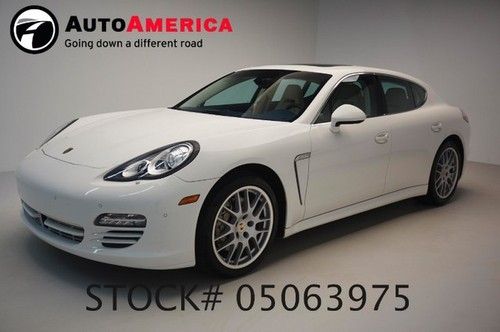 28k low miles porsche panamera s all options white leather nav autoamerica