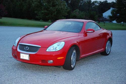 2005 red lexus sc430 - original owner- only 14,311 miles!