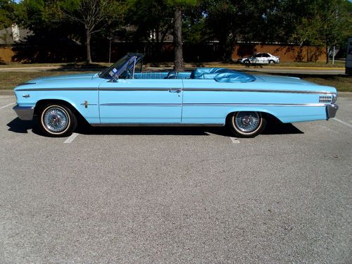 1963 ford galaxie 500 xl convertible * peacock blue* 390 cid/4 bbl/auto