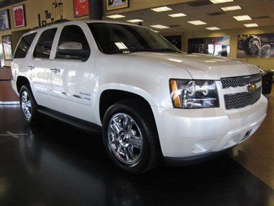 10 tahoe ltz leather navigation back up camera dvd player pearl white