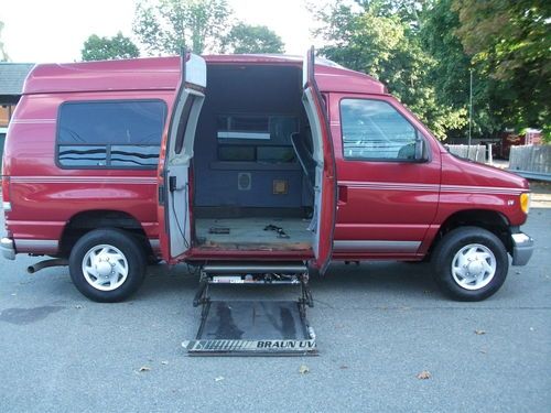 2000 ford e-250 high top conversion van lowered floor wheelchair van hadicap van