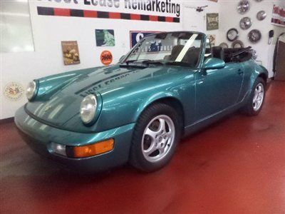 No reserve 1994 porsche 911 carrera 2 cabriolet, low miles, rare color