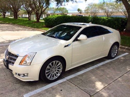 2011 cadillac cts premium coupe 2-door 3.6l awd white diamond tri-coat cpo wrnty