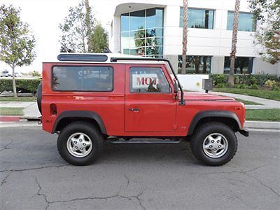 1997 land rover / range rover defender 90 d90 / monza red / must see / low miles