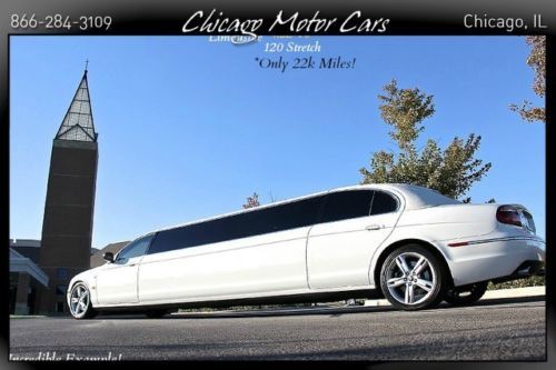 2008 jaguar s-type 4.2l limousine 120-inch $147k + invoice custom led lights wow