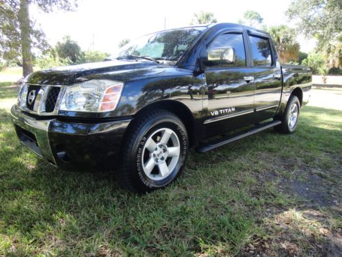 2005 nissan titan crew cab se v-8  fully  loaded florida black beauty low miles