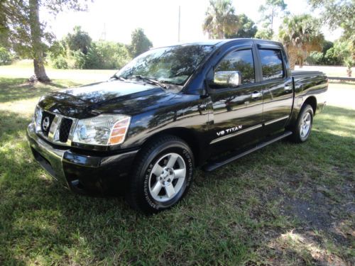 2005 NISSAN TITAN CREW CAB SE V-8 FULLY LOADED FLORIDA BLACK BEAUTY LOW MILES, image 6
