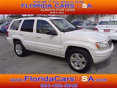 01 jeep grand cherokee limited low miles 4.0l l6 mpi florida clean carfax