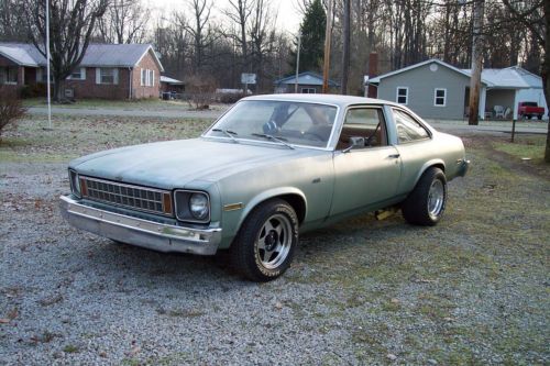 1978 chevy nova 2 door coupe, v8 manual trans, project