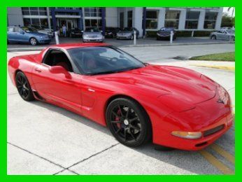 2002 corvette z06 hardtop,red/red,mercedes-benz dealer, l@@k at me,call shawn b