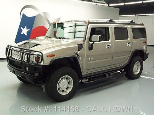 2004 hummer h2 4x4 sunroof htd leather brush guard 51k! texas direct auto
