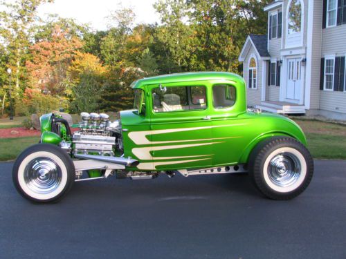 1930 ford model a five window coupe - all steel, 401 buick nailhead, nice custom