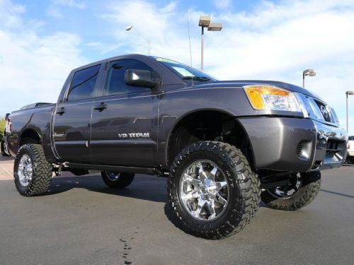 2012 nissan titan sv 4x4 crew cab 5.6 used lifted~one owner az truck! warranty!!