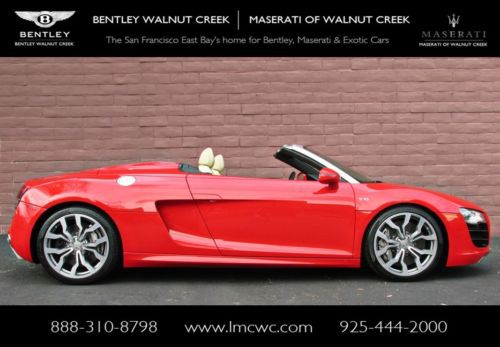 2011 audi r8 spyder 5.2     1 owner $207,905 msrp.