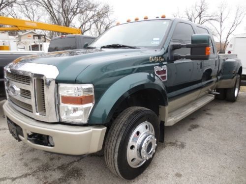 2008 f450 4x4 king ranch crew 6.4l 4wd gooseneck rear air bags - as-is where-is