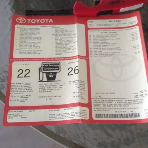 1997 toyota rav 4 all wheel drive orignal paint no rust engine is blown project, image 8