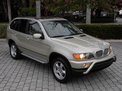 01 x5 4.4i automatic suv leather sunroof roof rack homelink 1 owner florida