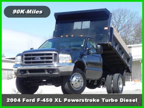 04 ford f-450 xl regular cab mason dump truck 4x4 4wd 6.0l powerstroke diesel ac