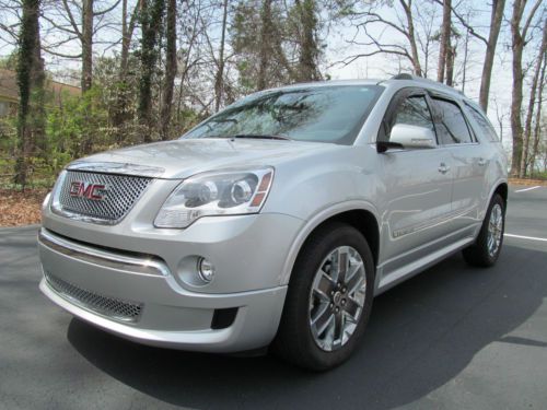 2012 gmc acadia denali 3.6l awd leather quads nav 3rd row 46k dvd heads-up suv