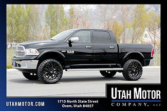 2013 ram 1500 crew cab laramie lifted tires wheels leather lcd screen stereo 4x4