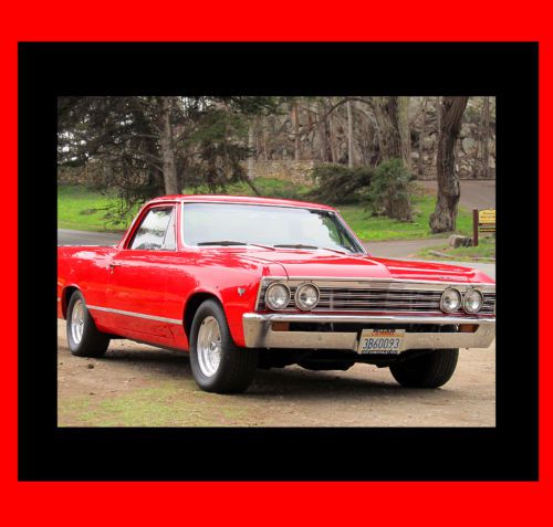 1967 67 chevy el camino hotrod beauty. v8, 4 spd, posi 411, new paint. ca car