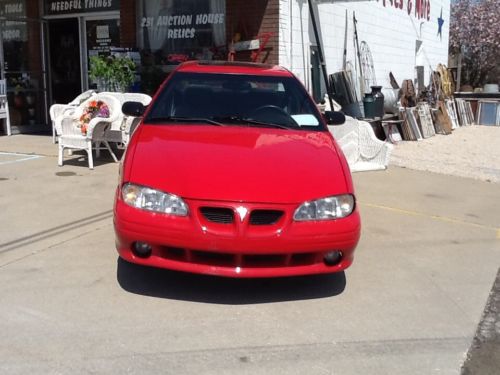 1998 pontiac grand am gt red runs great 90,500miles v-6 power windows &amp; locks