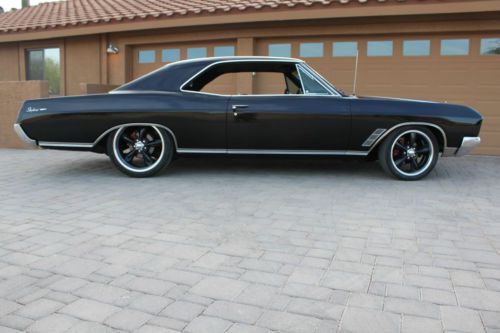 1966 buick skylark 2 dr hardtop v8 auto cold air black on black