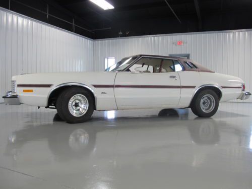 1975 ford elite   2-door 460 ci white hard top auto classic cheap running