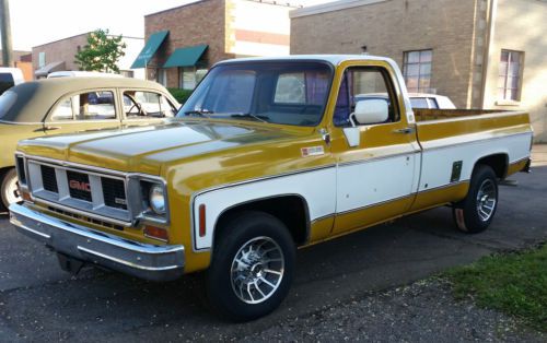 1973 gmc sierra grande camper special 2wd 3/4 ton original paint reliable driver