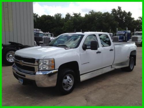 2009 used chevrolet silverado dually 6.0l gas white crew cab work truck chevy