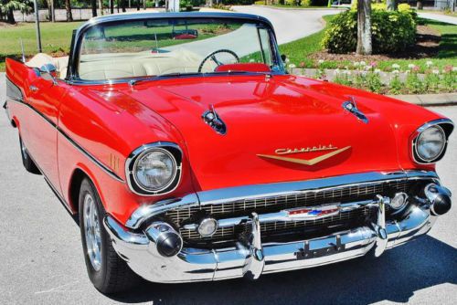 Frame off restored every nut 1957 chevrolet belair convertible restromod loaded