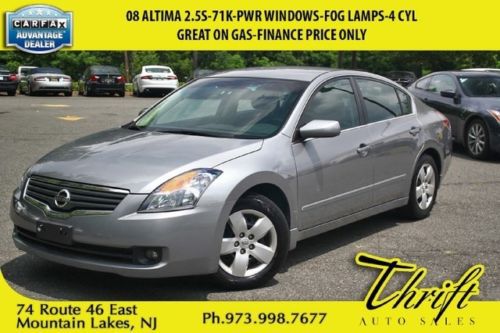 08 altima 2.5s-71k-pwr windows-fog lamps-4 cyl-great on gas-finance price only