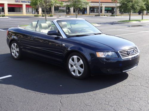 2006 audi a4 convertible1.8l great florida car leather power top clear title