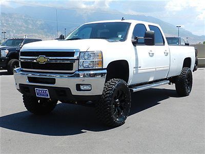 Chevy crew cab ltz 4x4 duramax diesel leather custom new lift wheels tires auto