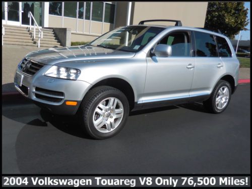 *extra clean 2004 volkswagen touareg 4wd suv. v8 leather + only 76,500 miles!*