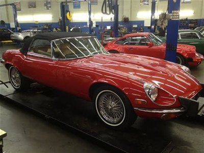1974 jaguar xke v12 roadster red restored automatic excellent example inside&amp;out