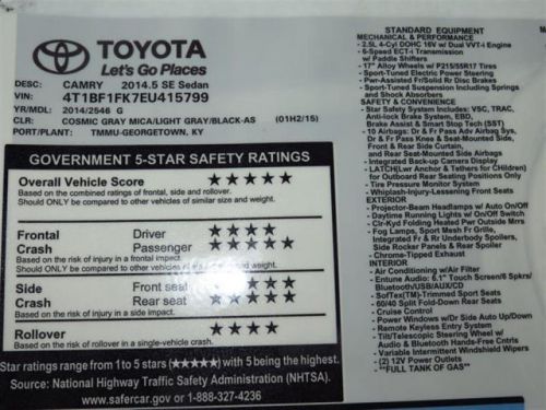 2014 Toyota Camry SE, US $26,448.00, image 2