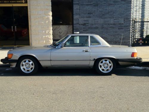 1989 Mercedes Benz Gray Convertible 560 SL 560SL, image 3