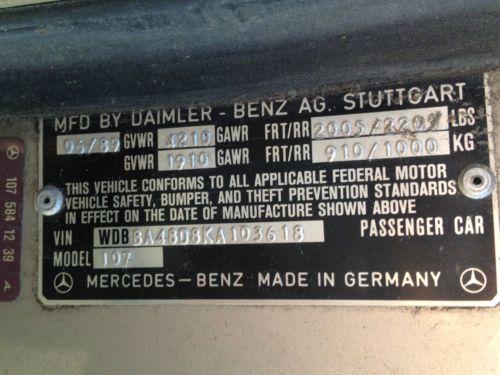 1989 Mercedes Benz Gray Convertible 560 SL 560SL, image 10