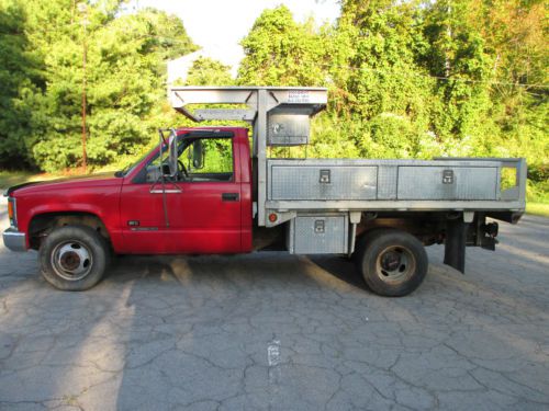 One of a kind chevy one ton dually with custom aluminum flatbed flat bed