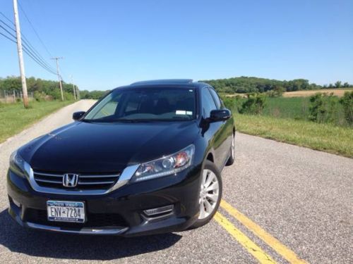 2013 honda accord ex-l sedan 4-door 2.4l mint gas saver!! black on black leather