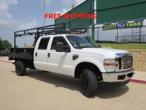 2008 f-350 4x4 flat bed crew cab utility service truck v10 free shipping