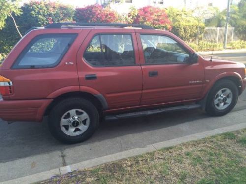 1999 red izusu rodeo suv