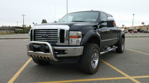 2008 ford f-250 super duty diesel lariat leather texas truck black