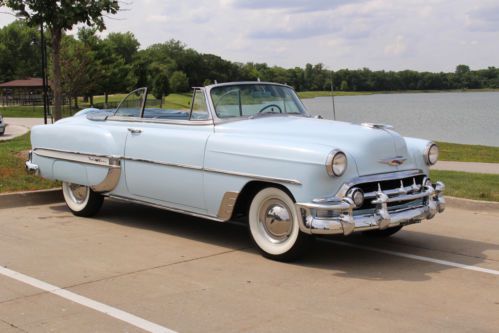 1953 chevrolet bel air base convertible 2-door 3.8l light blue original