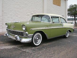 1956 coupe post, green, award winning car, classic, frame off restoration, texas