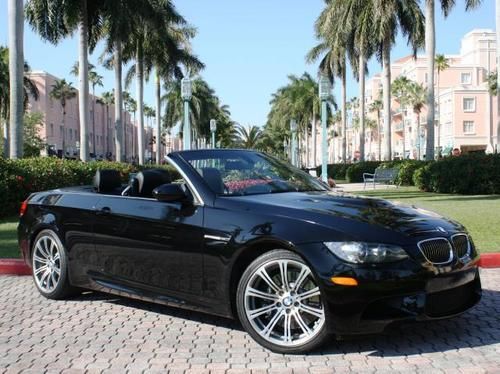 Loaded double clutch black on black m3 convertible tech pkg nav htd seats 39k mi