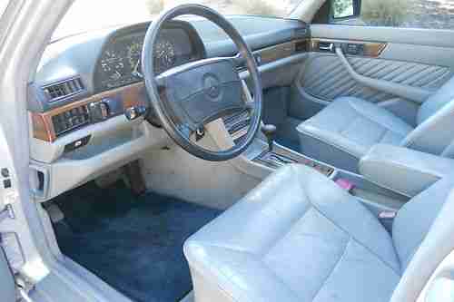 1990 MERCEDES BENZ 300SE LUXURY SEDAN ANTHRACITE GRAY LEATHER SUNROOF NO RESERVE, US $3,500.00, image 15