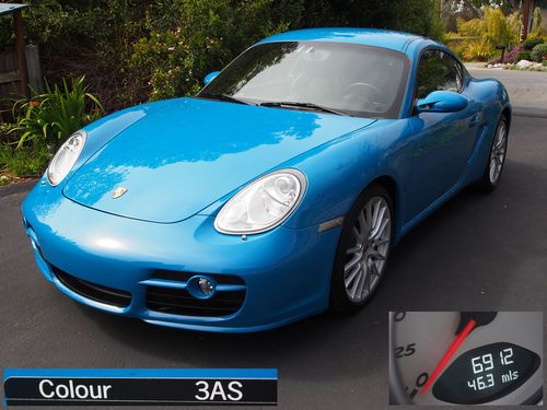 2007 porsche cayman s, 6,912 miles, mexican blue factory paint, 19" sport wheels