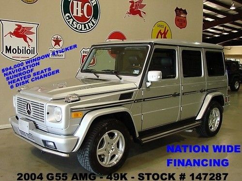 2004 g55 amg 4x4,sunroof,nav,htd lth,6 disk cd,18in amg wheels,49k,we finance!!